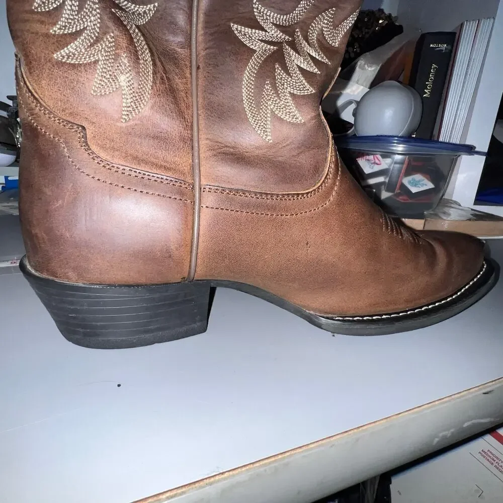 Ariat Men’s Heritage R Toe ATS Pro Series Western Leather Cowboy Boot‎ Size 9.5D